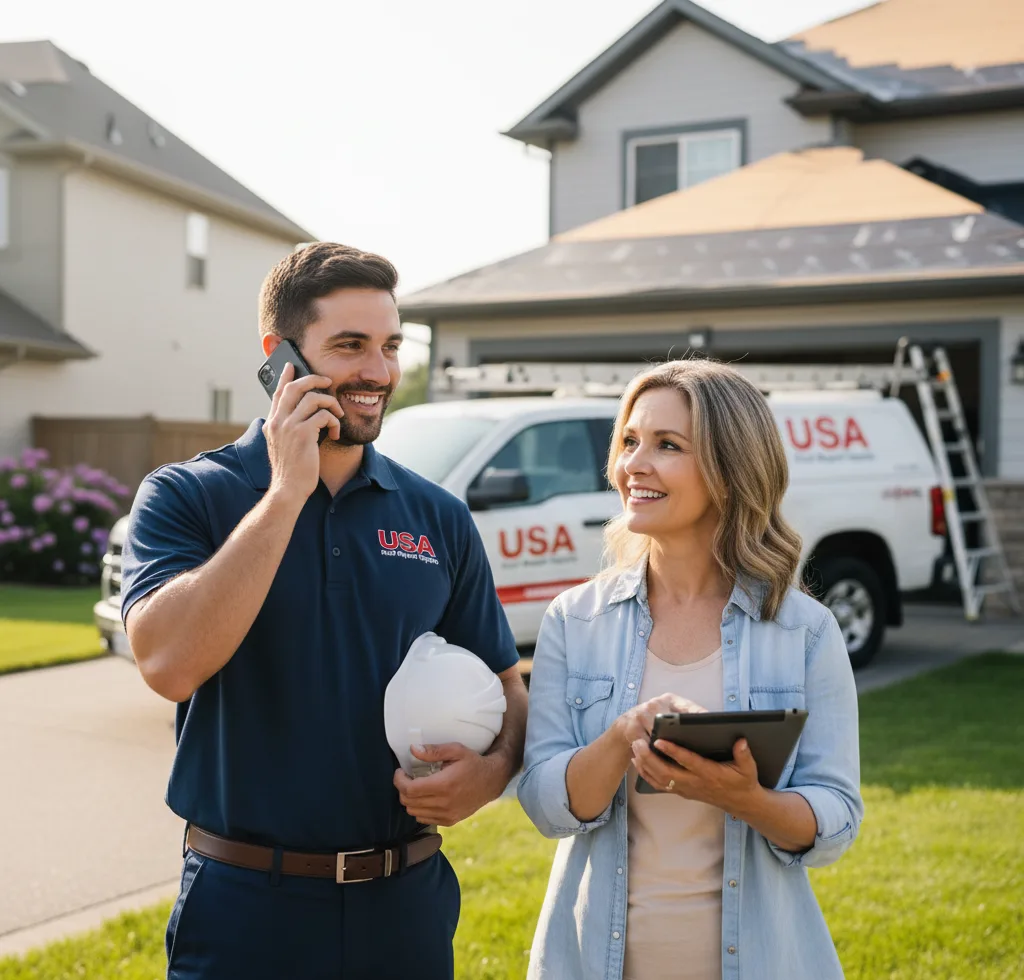 USA Roof Repair Experts customer support in Greenfield